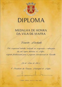 Diploma Medalha de Honra Mafra